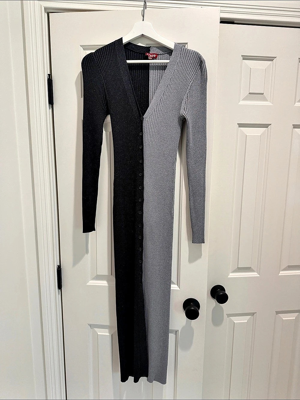 Staud Shoko Color Block Ribbed Midi Dress, Size Large